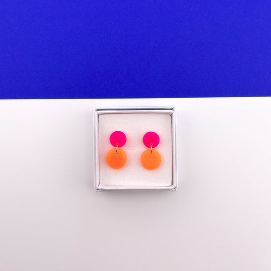 CARO Polymer Clay Ohrringe Neon