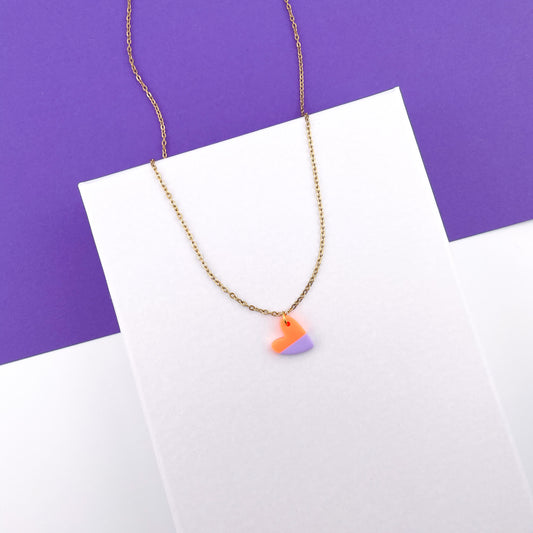 HEART Kette Flieder neon orange Streifen